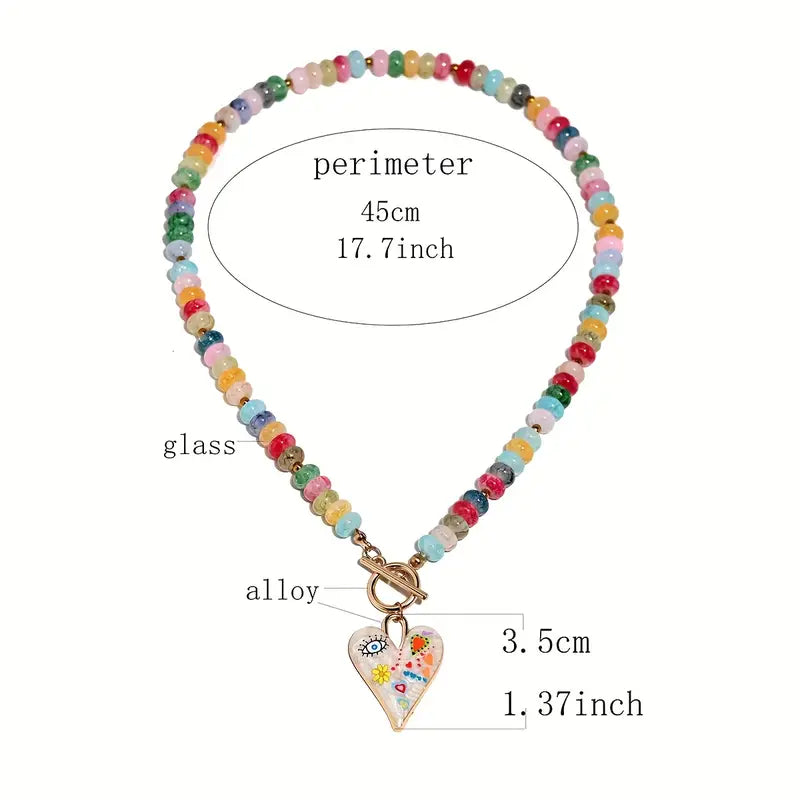 MULTI BEAD LOVE NECKLACE