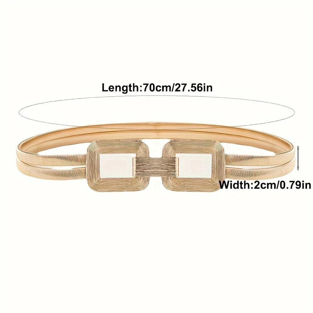 GOLD SQUARE STRETCH BELT