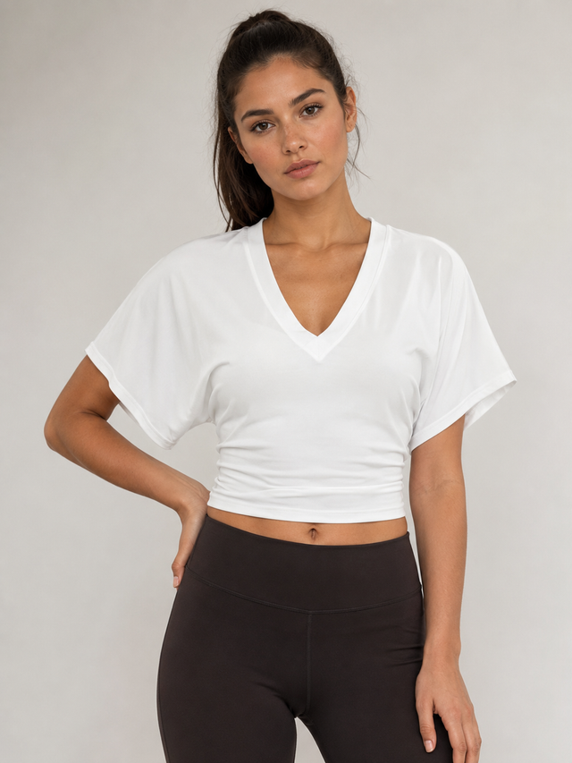 V-Neck Batwing Top