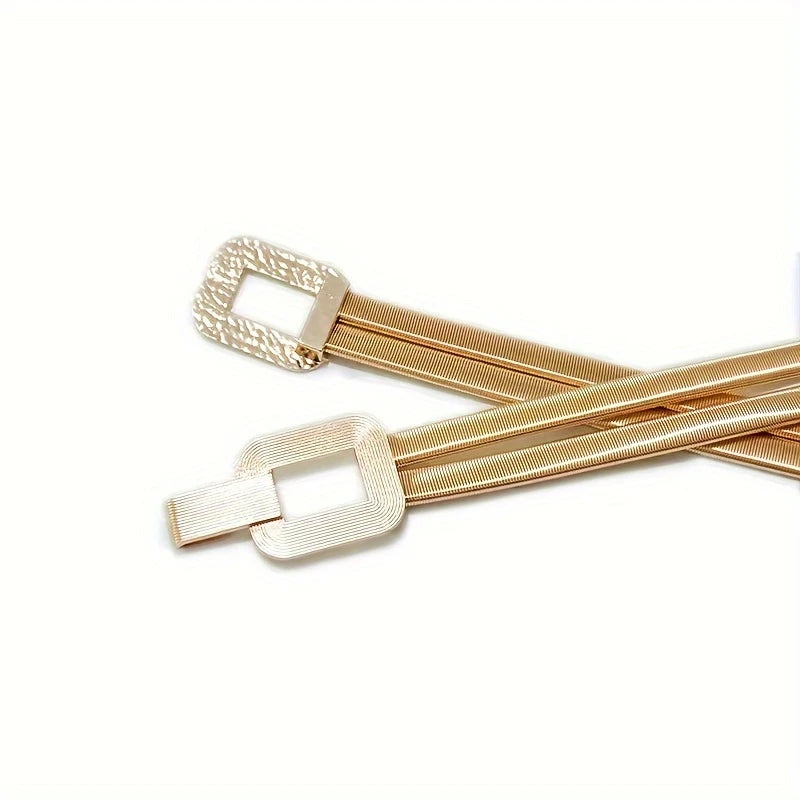 GOLD SQUARE STRETCH BELT