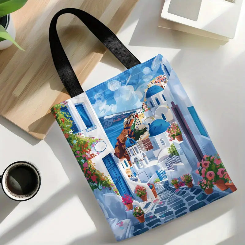 Mediterranean Scenery Tote Bag