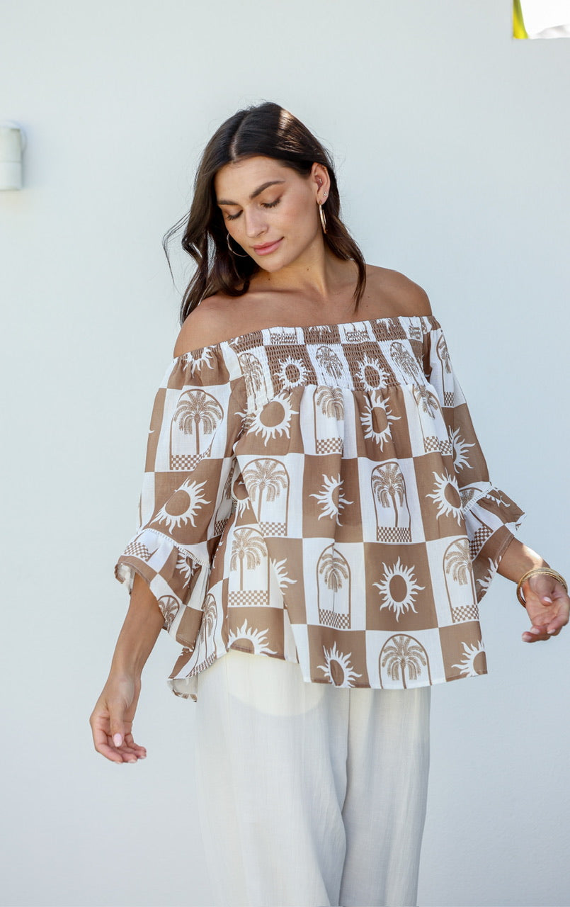 ABSTRACT SOLEIL BLOUSE