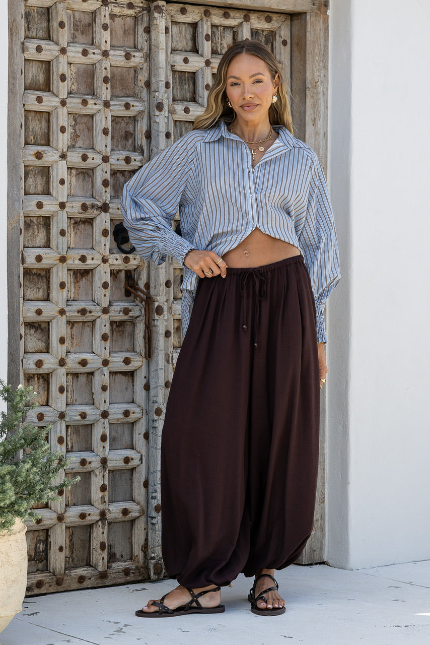 DRAWSTRING HAREM PANTS