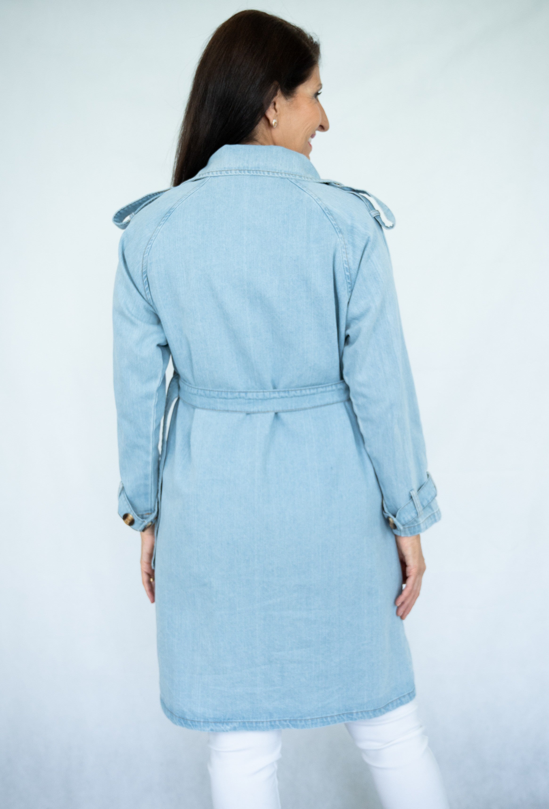 LIGHT DENIM TRENCH