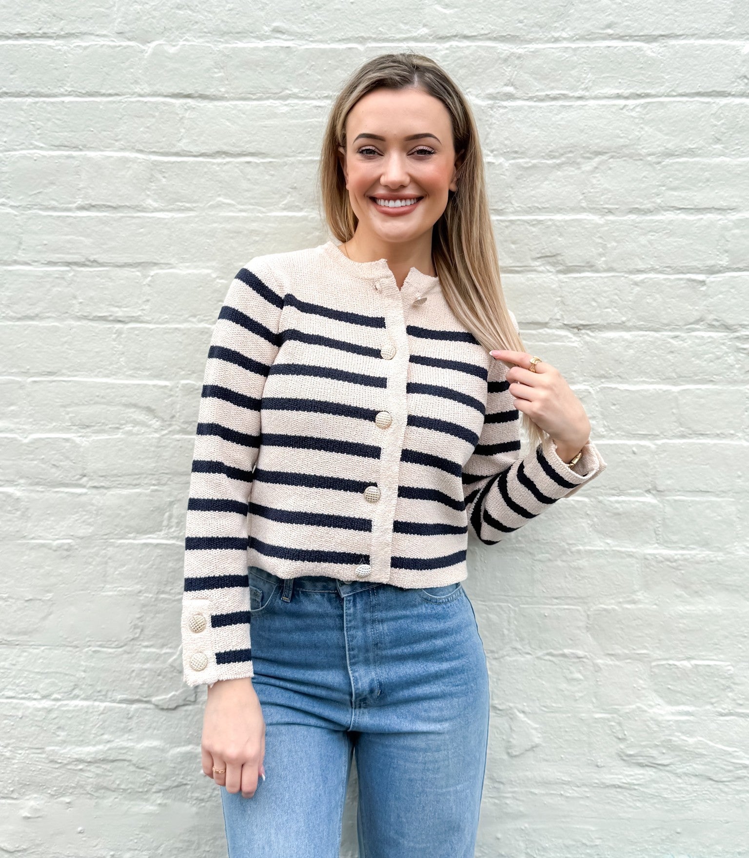 NAUTICAL STRIPE CARDIGAN