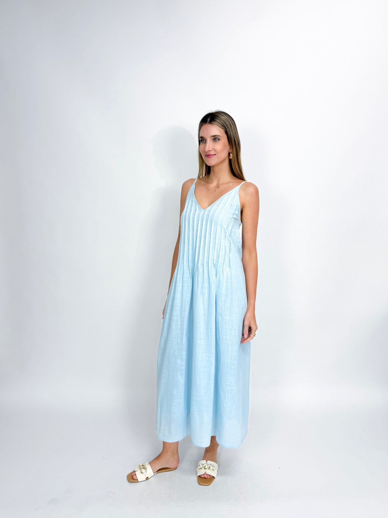 GABRIELLE PINTUCK MAXI DRESS