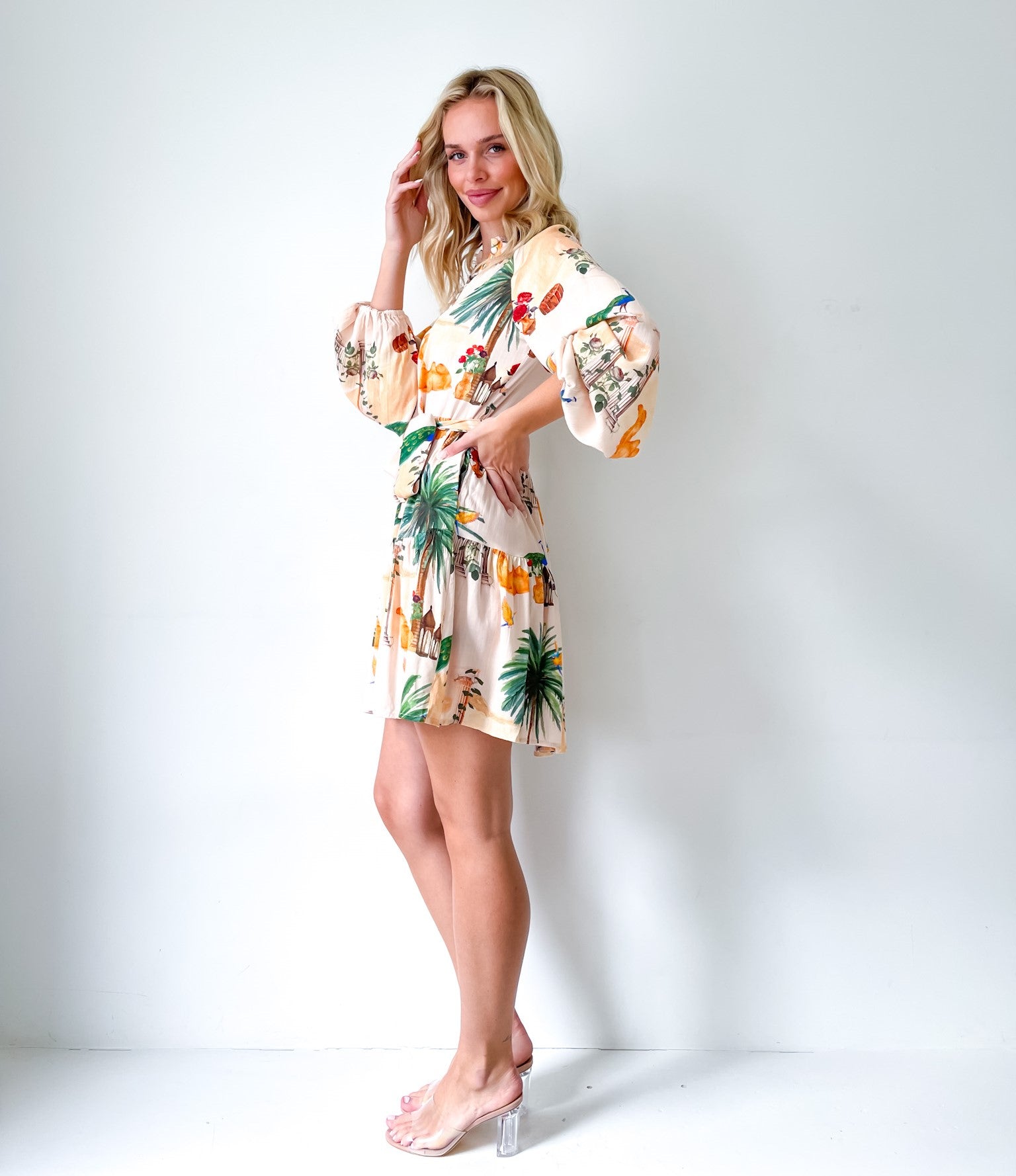 MAJESTIC DESERT TIER DRESS