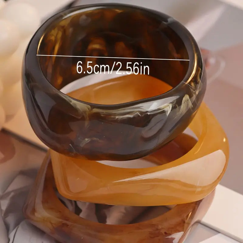 3 PIECE RESIN BANGLES