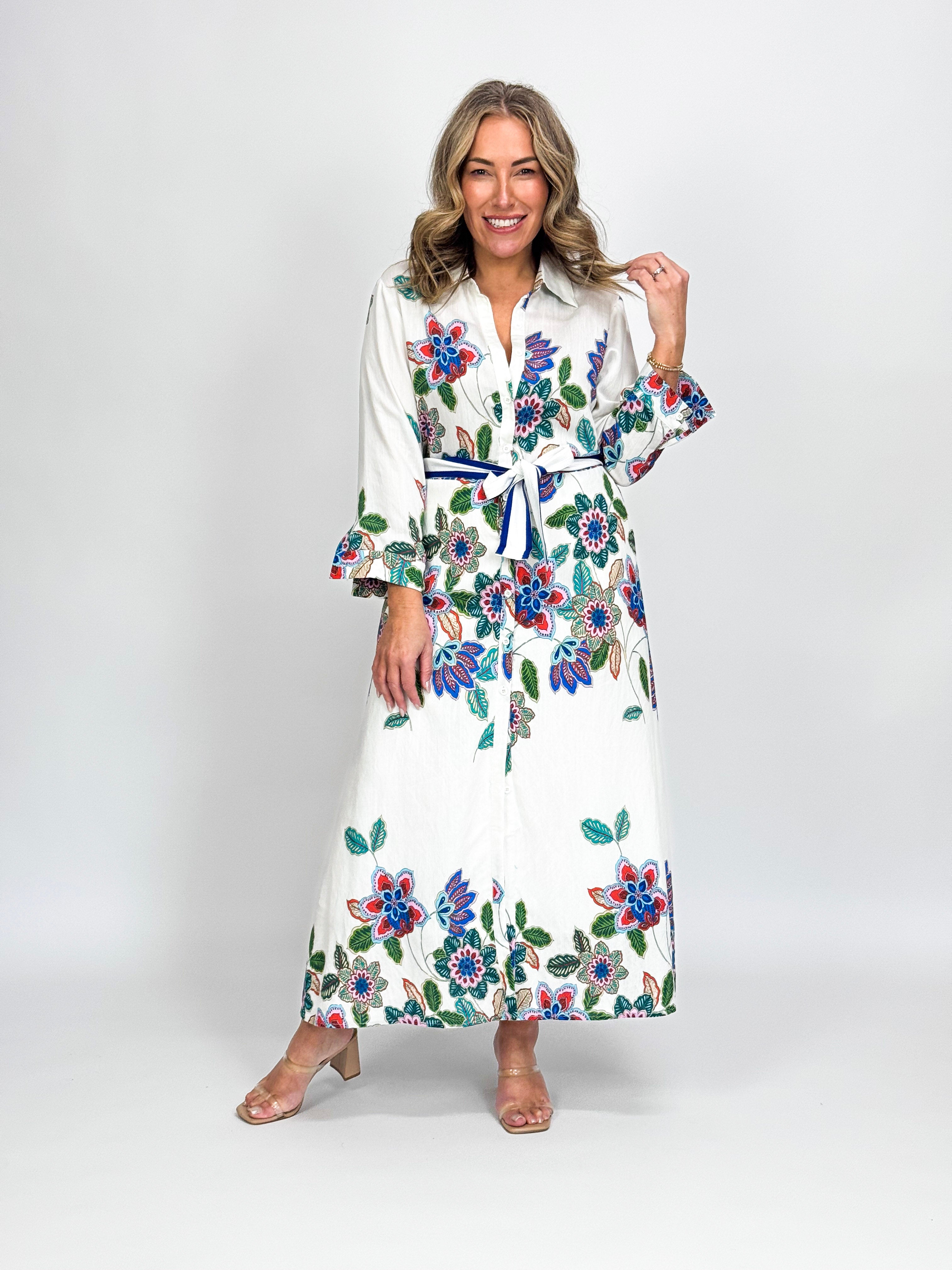 BOUQUET SHIRT DRESS
