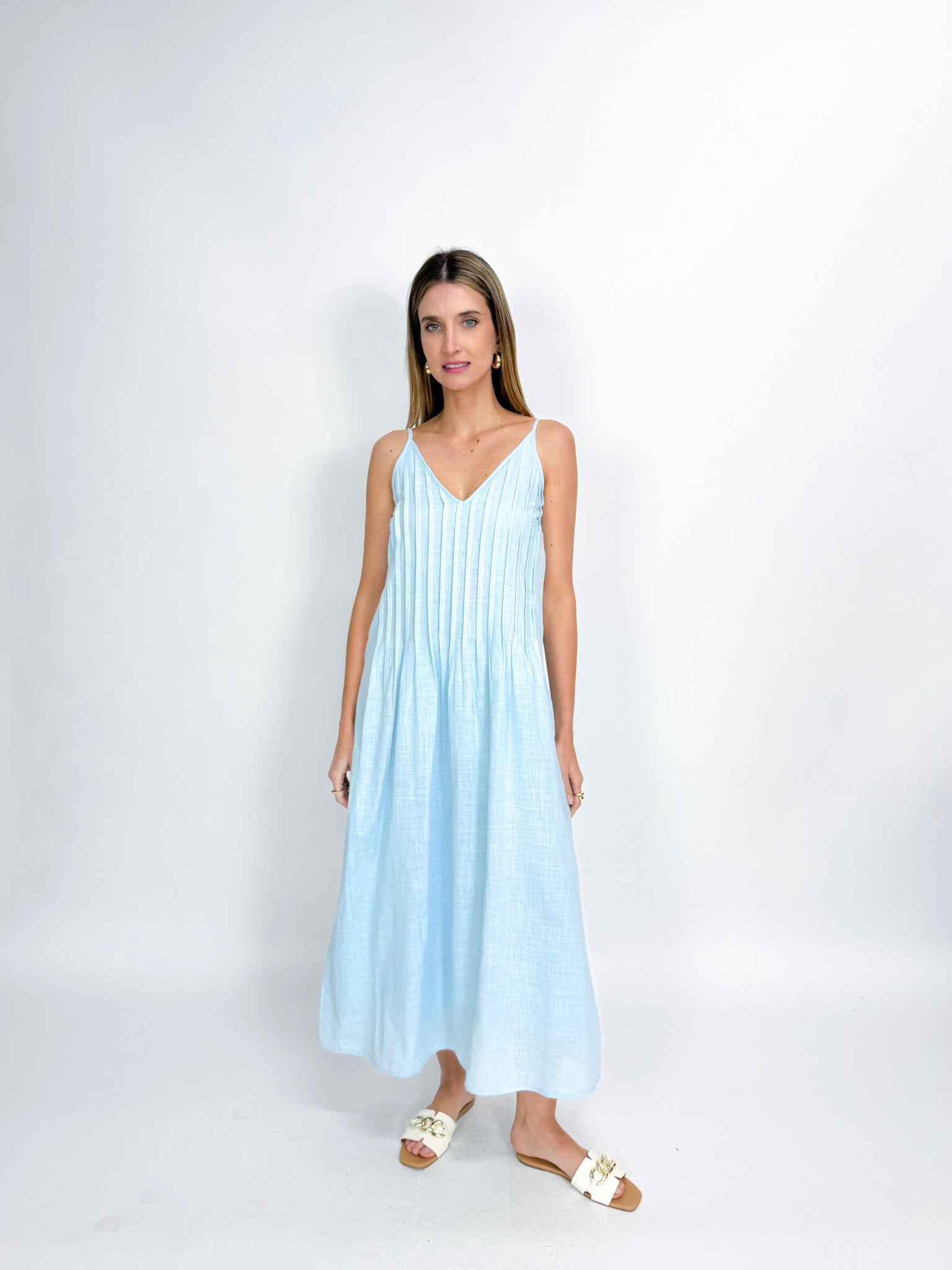GABRIELLE PINTUCK MAXI DRESS