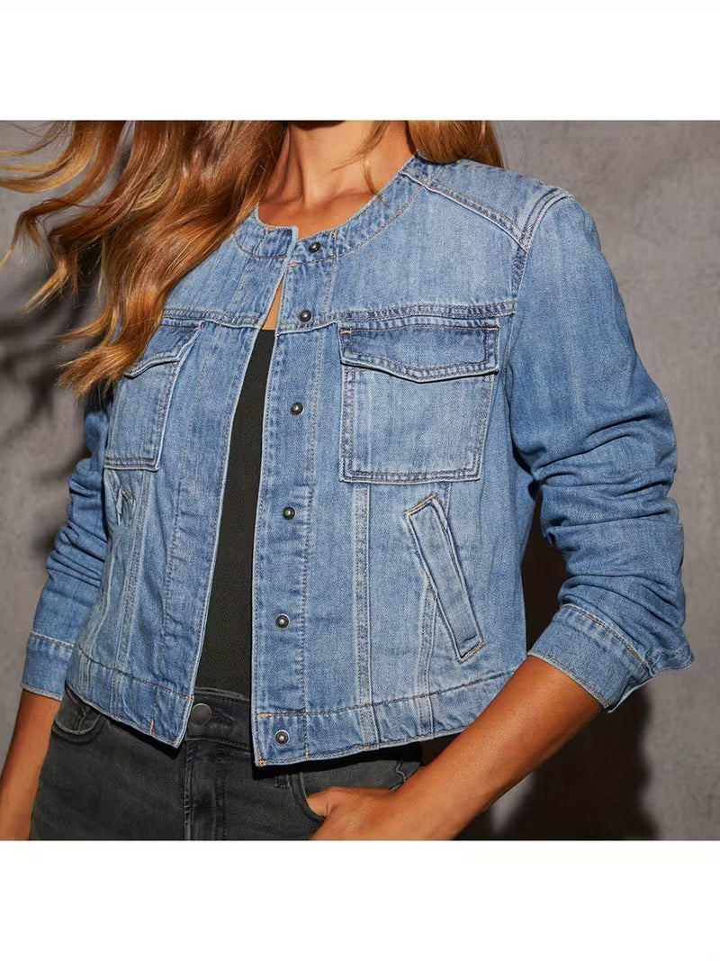 KATE CROP DENIM JACKET - PRE ORDER