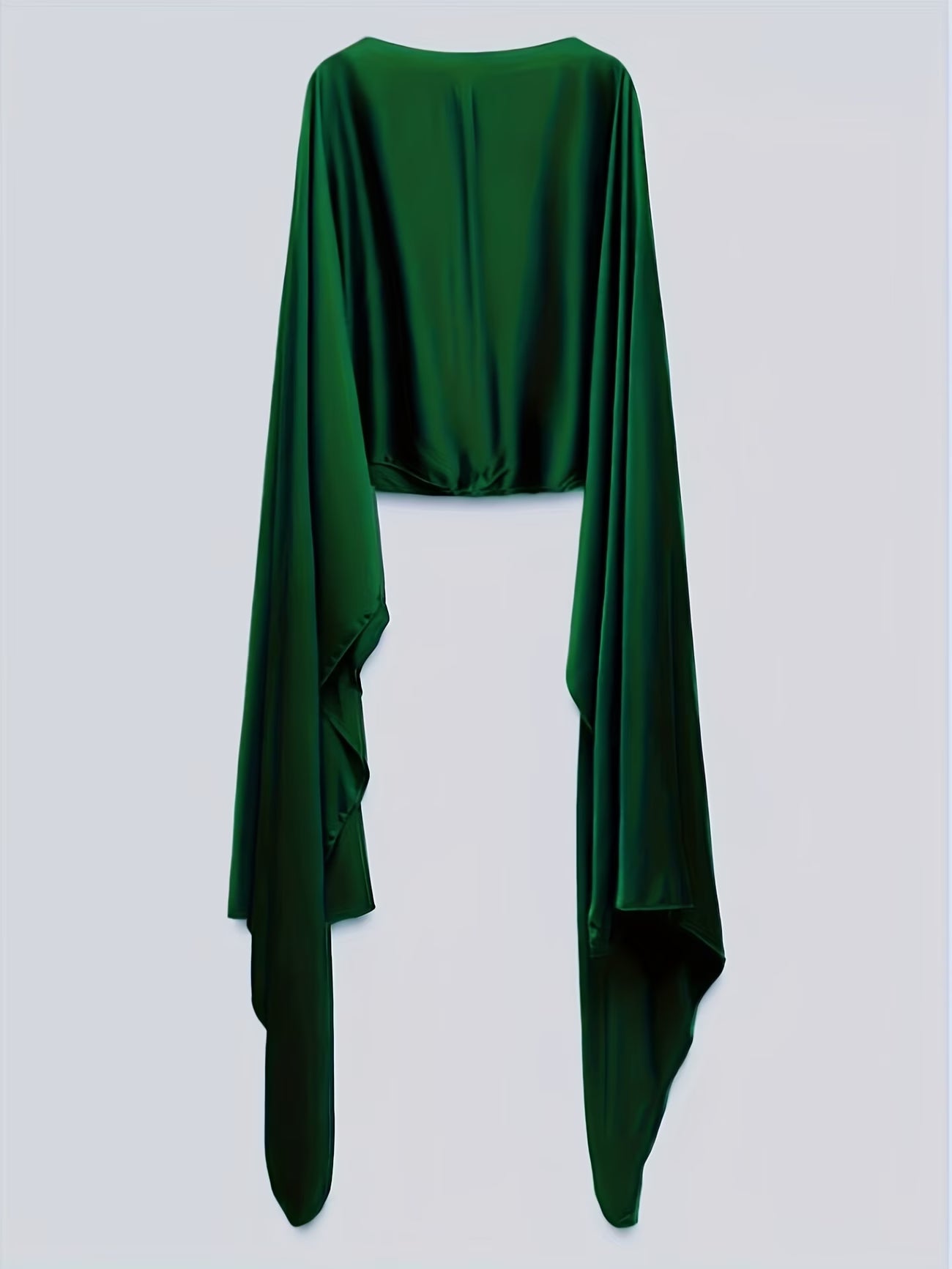 Matte Satin Cape- Green