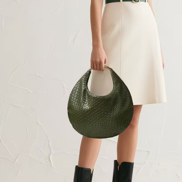 LUNA CRESENT MOON BAG - KHAKI