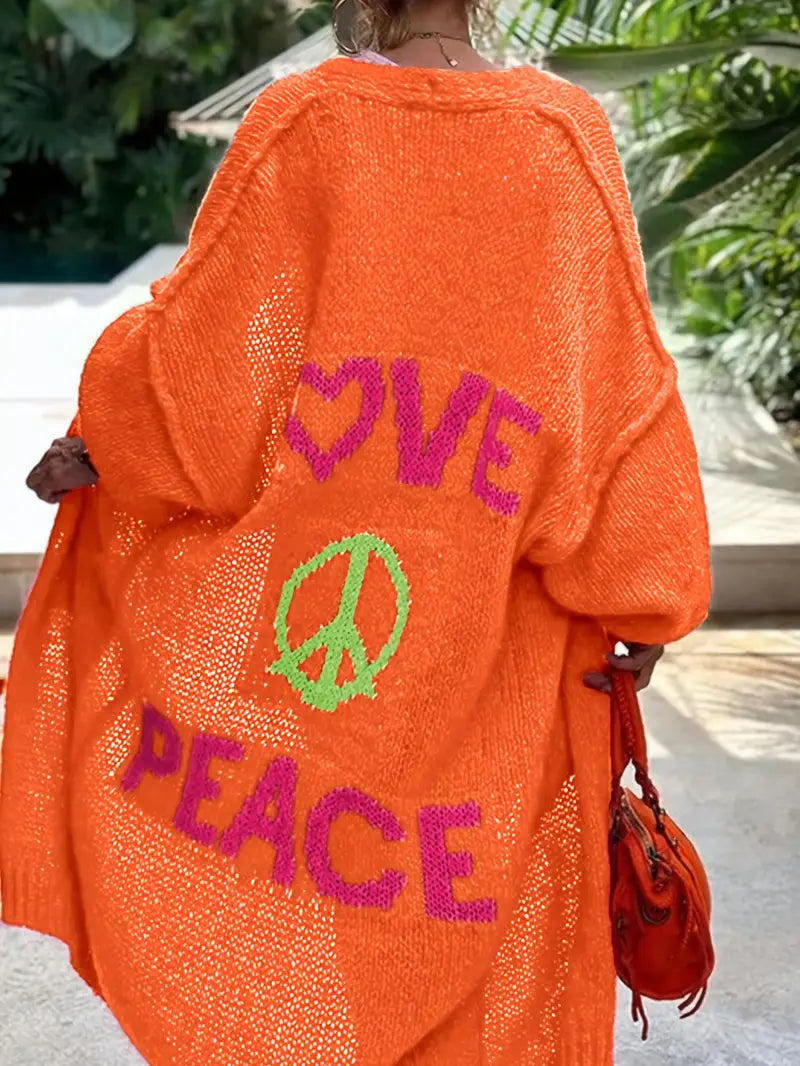 BOHO PEACE LOVE CARDIGAN