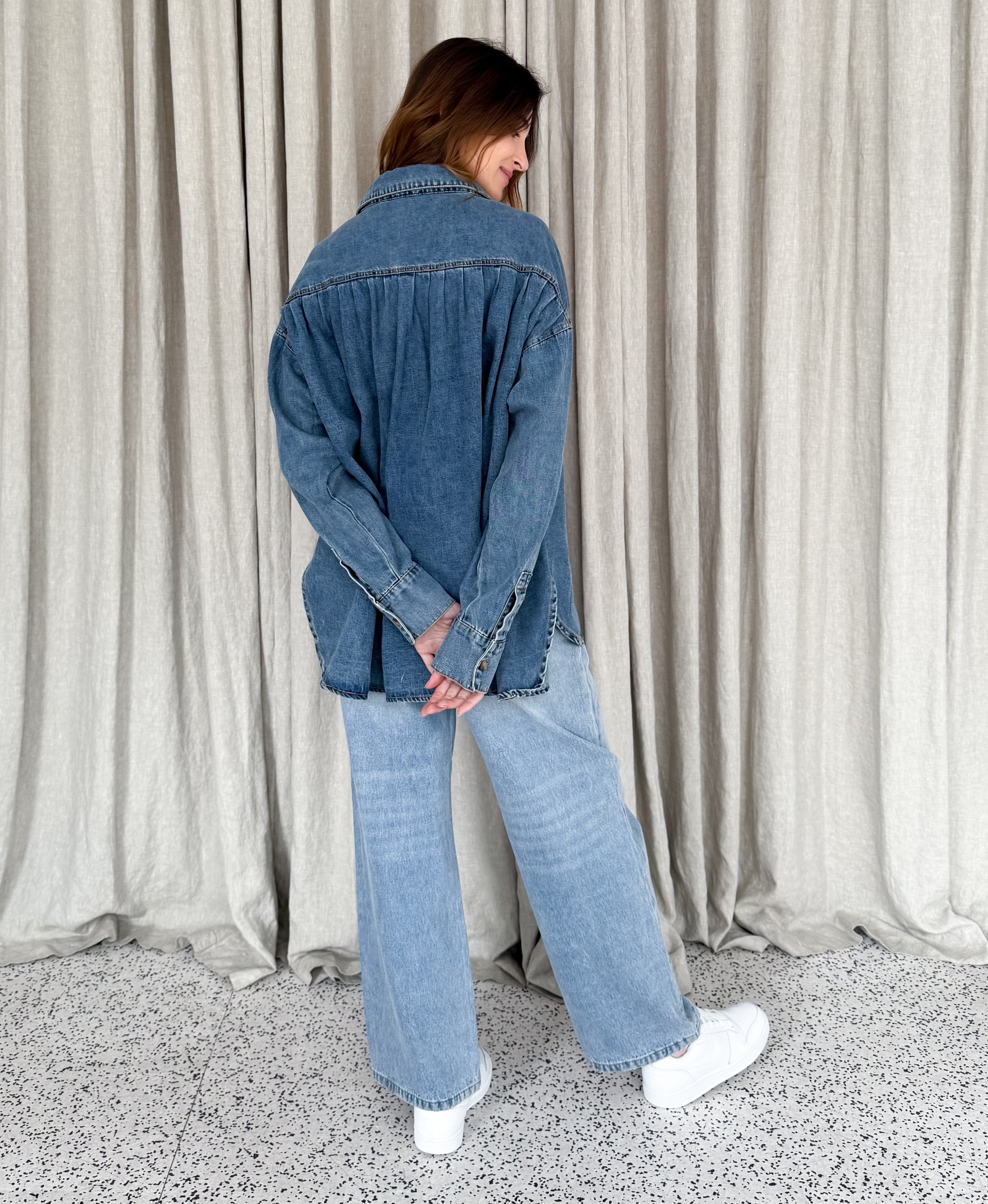 BELLA OVERSIZED DENIM SHIRT