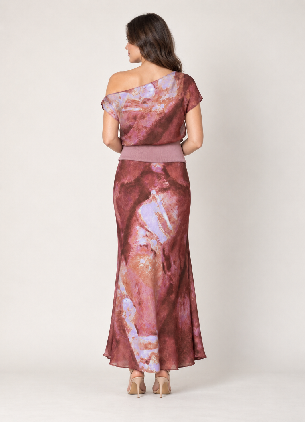 Bias Dye Maxi Skirt