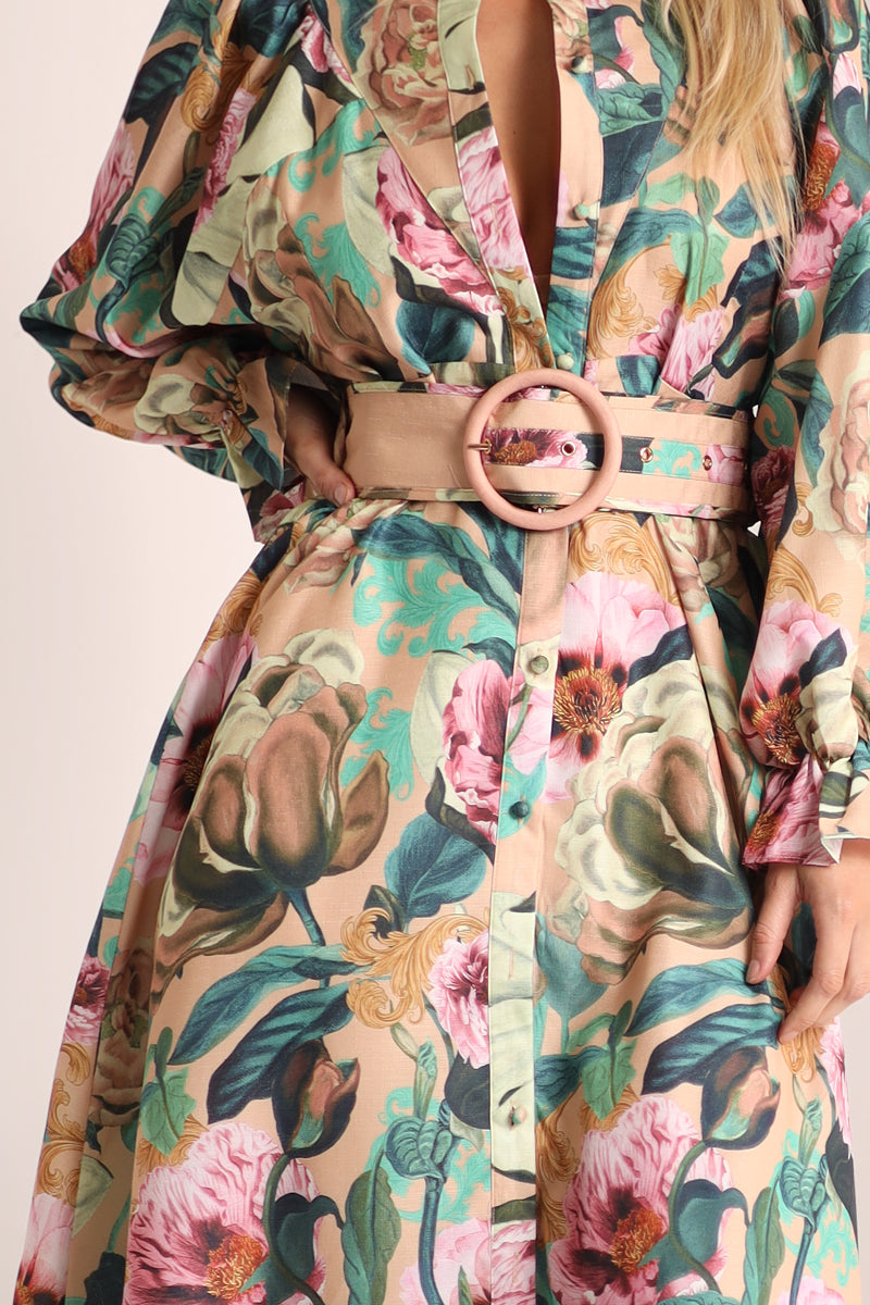 DONATELLA MOCHA MAXI DRESS