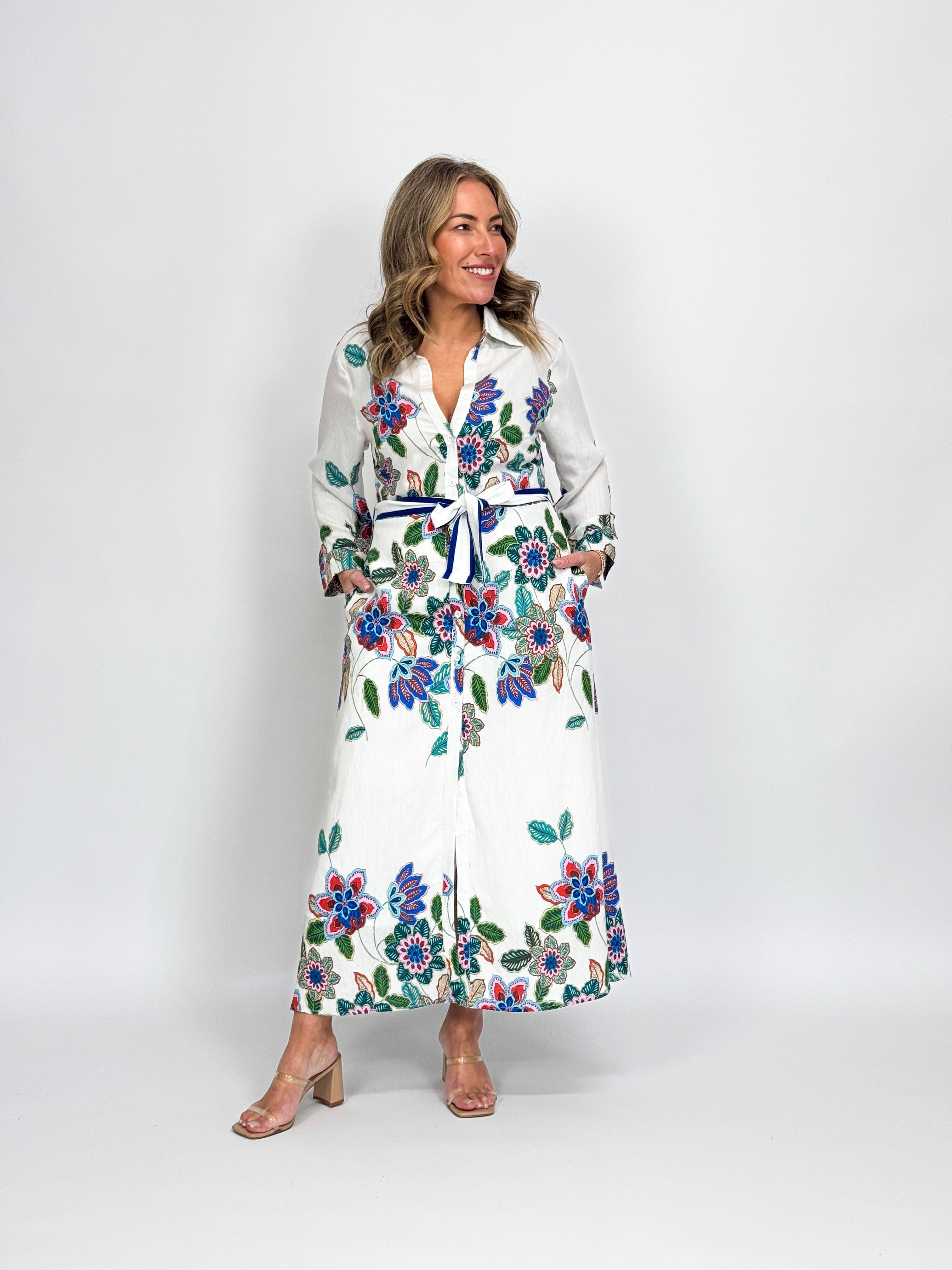 BOUQUET SHIRT DRESS
