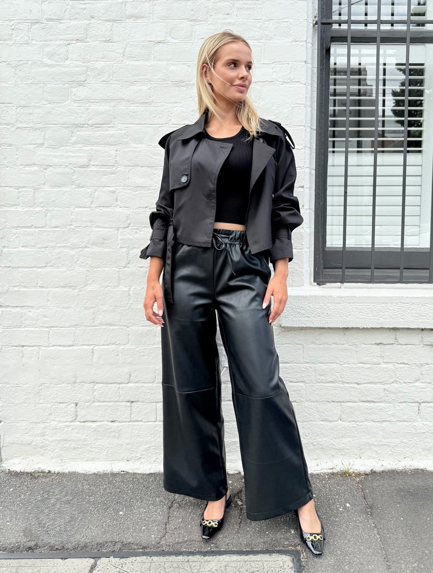 FAUX LEATHER PANT