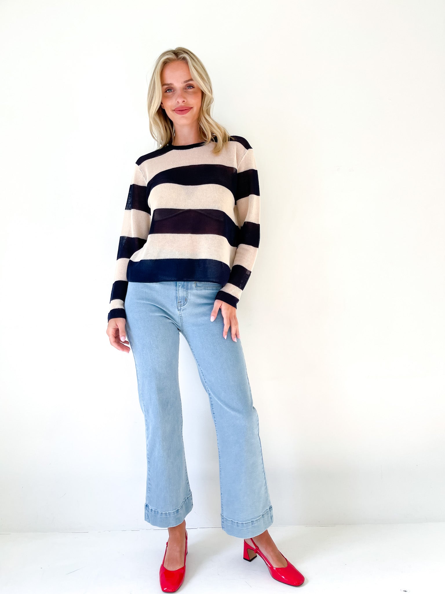 LYOCELL STRIPE LIGHT KNIT