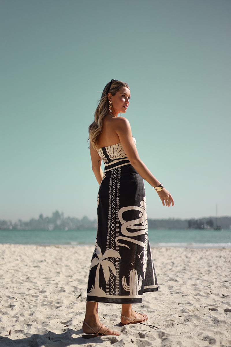 PALM CANYON WRAP MAXI SKIRT