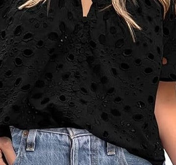 COTTON BRODERIE BLOUSE