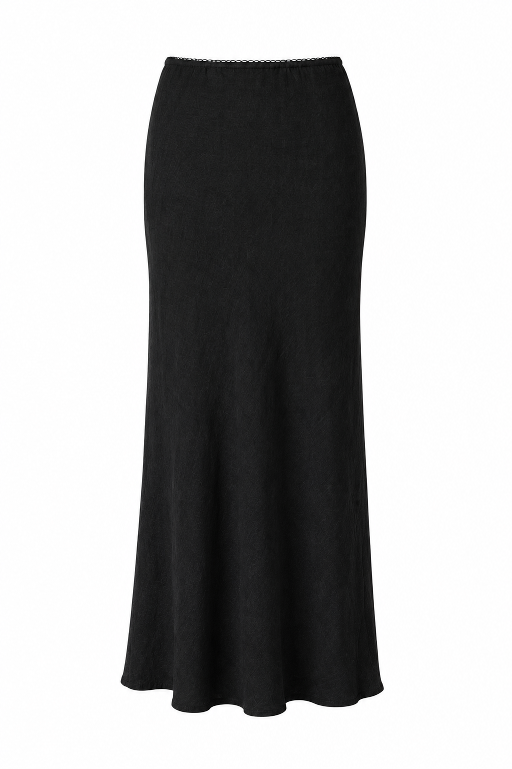Linen Viscose Bias Maxi Skirt