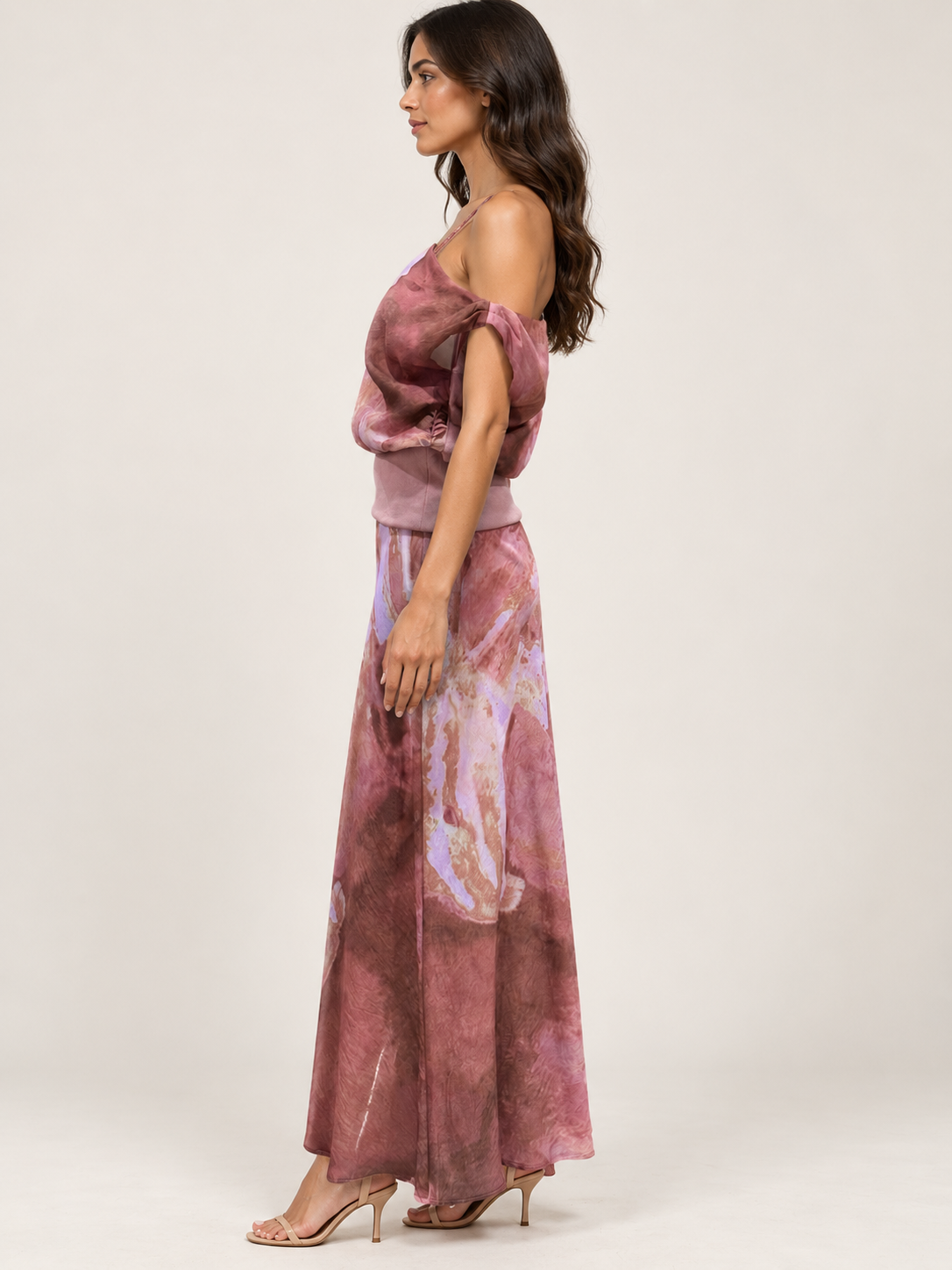 Bias Dye Maxi Skirt