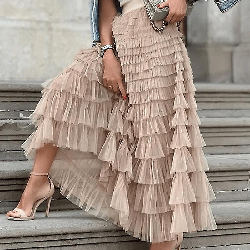 KELLY RUFFLE TULLE SKIRT