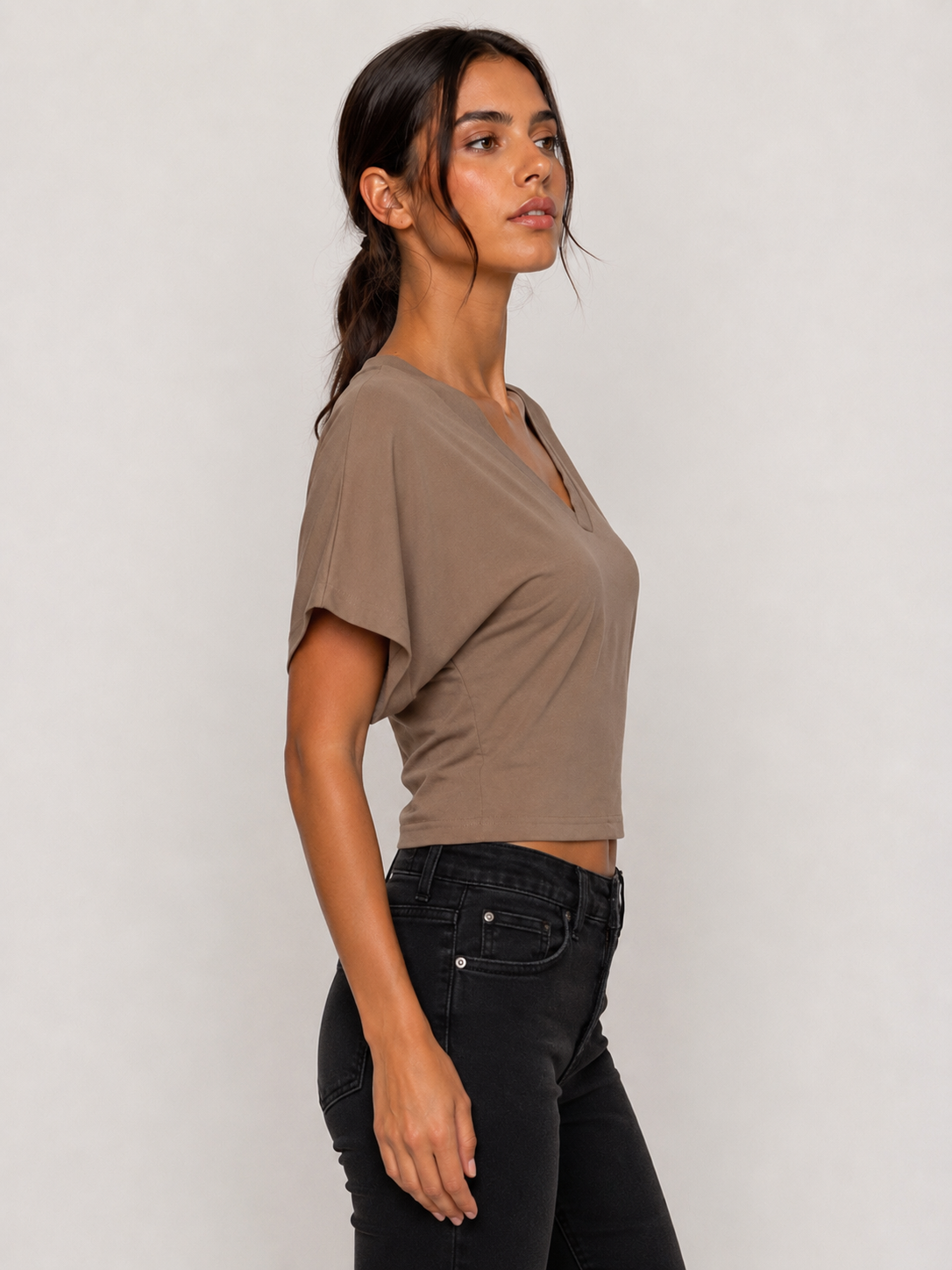 V-Neck Batwing Top