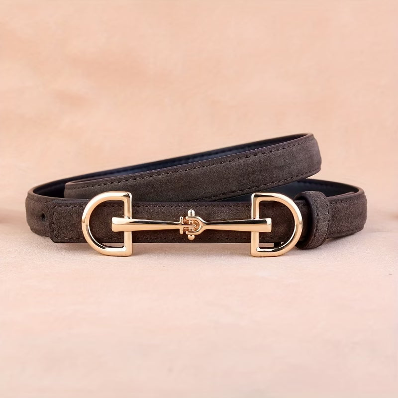 GG  VINTAGE BUCKLE SUEDE BELT