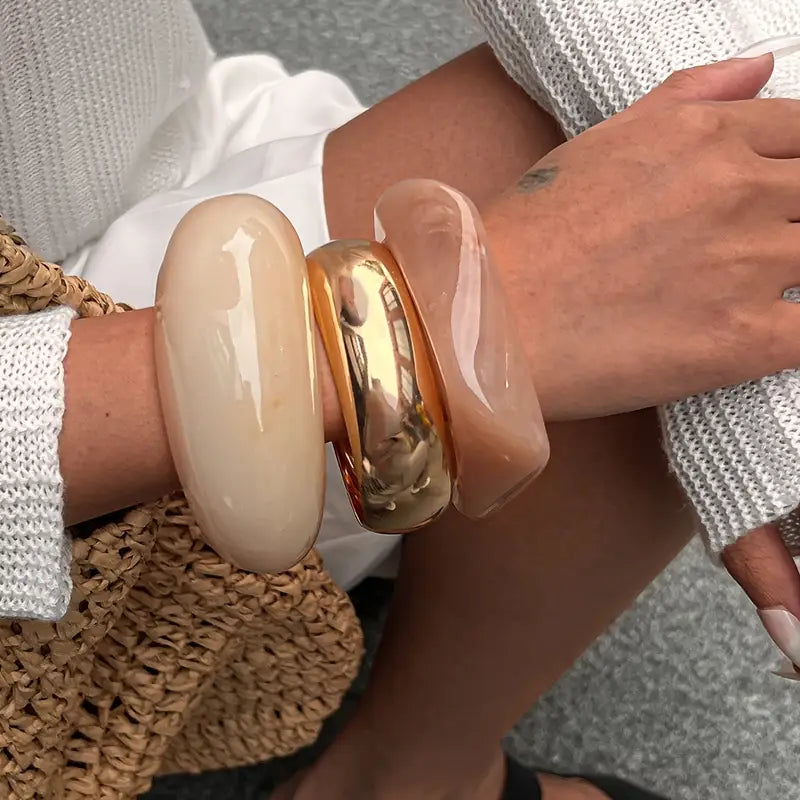 3 PIECE MULTI RESIN BANGLES