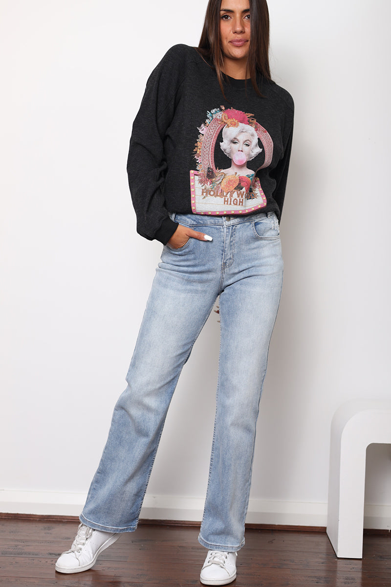 MONROE  BUBBLEGUM SWEATSHIRT