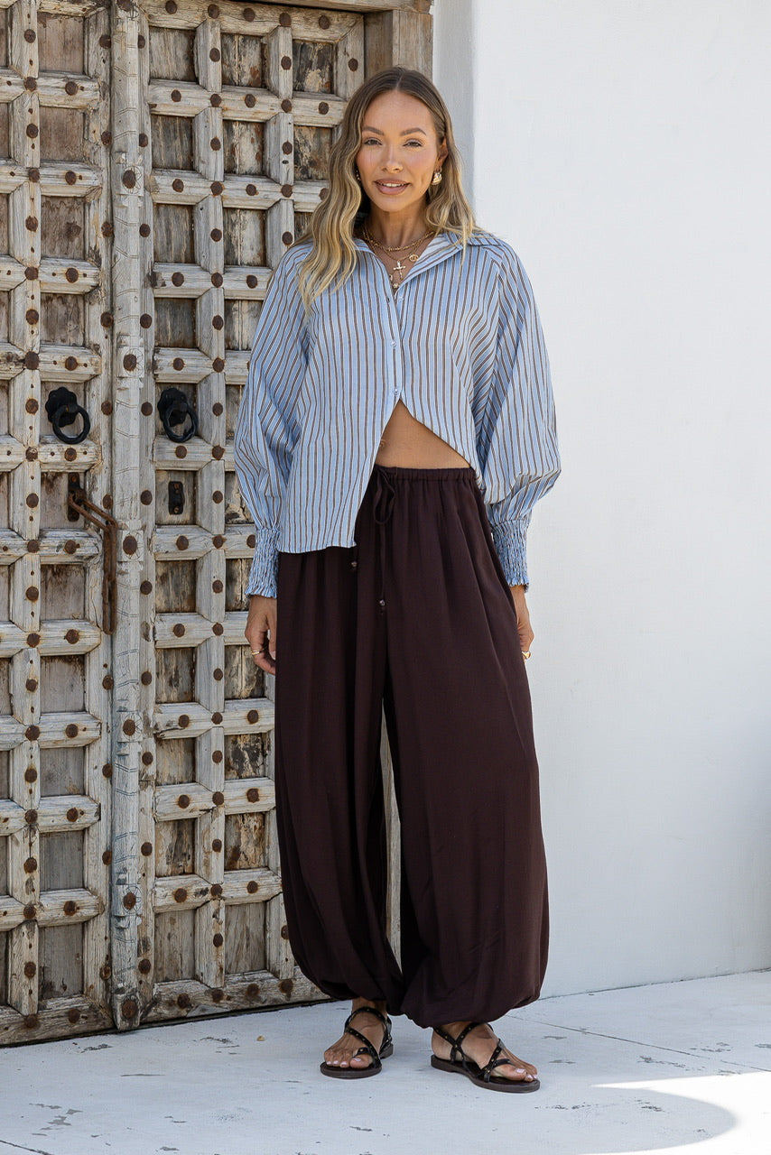 DRAWSTRING HAREM PANTS