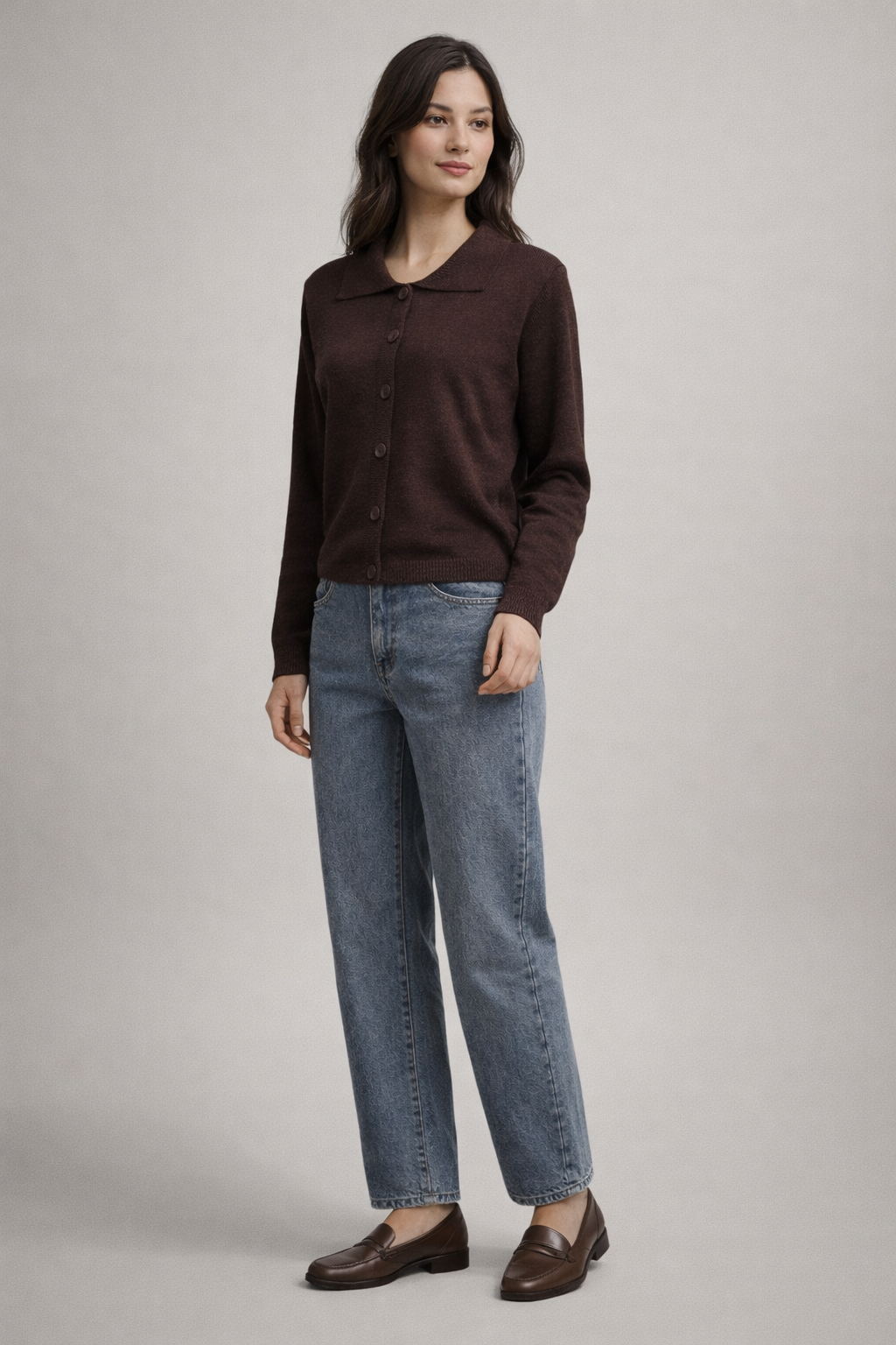 LOOPED YARN KMIT CARDI