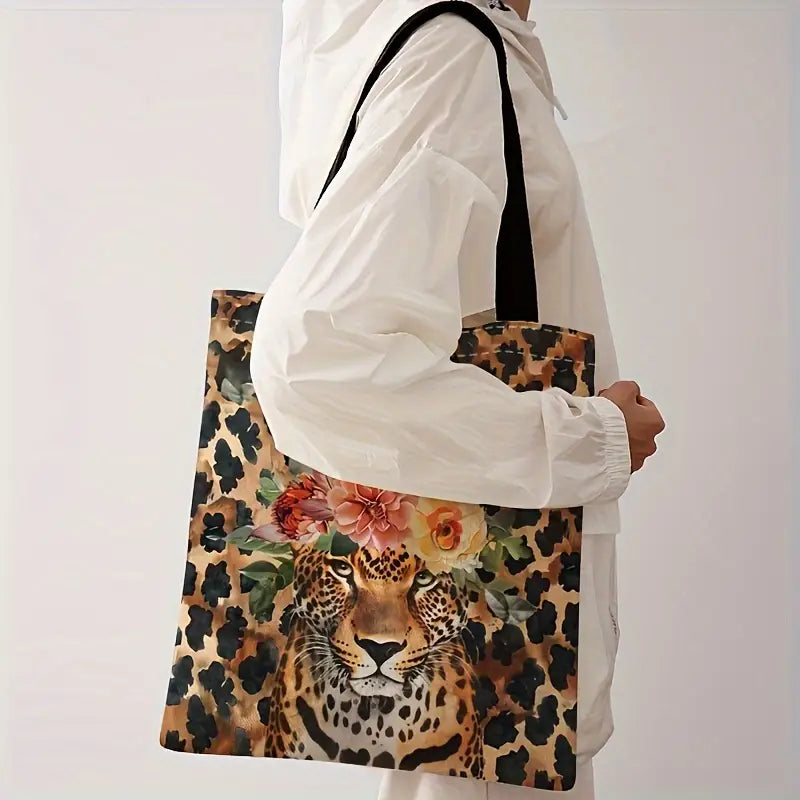 LEOPARD PRINT TOTE BAG