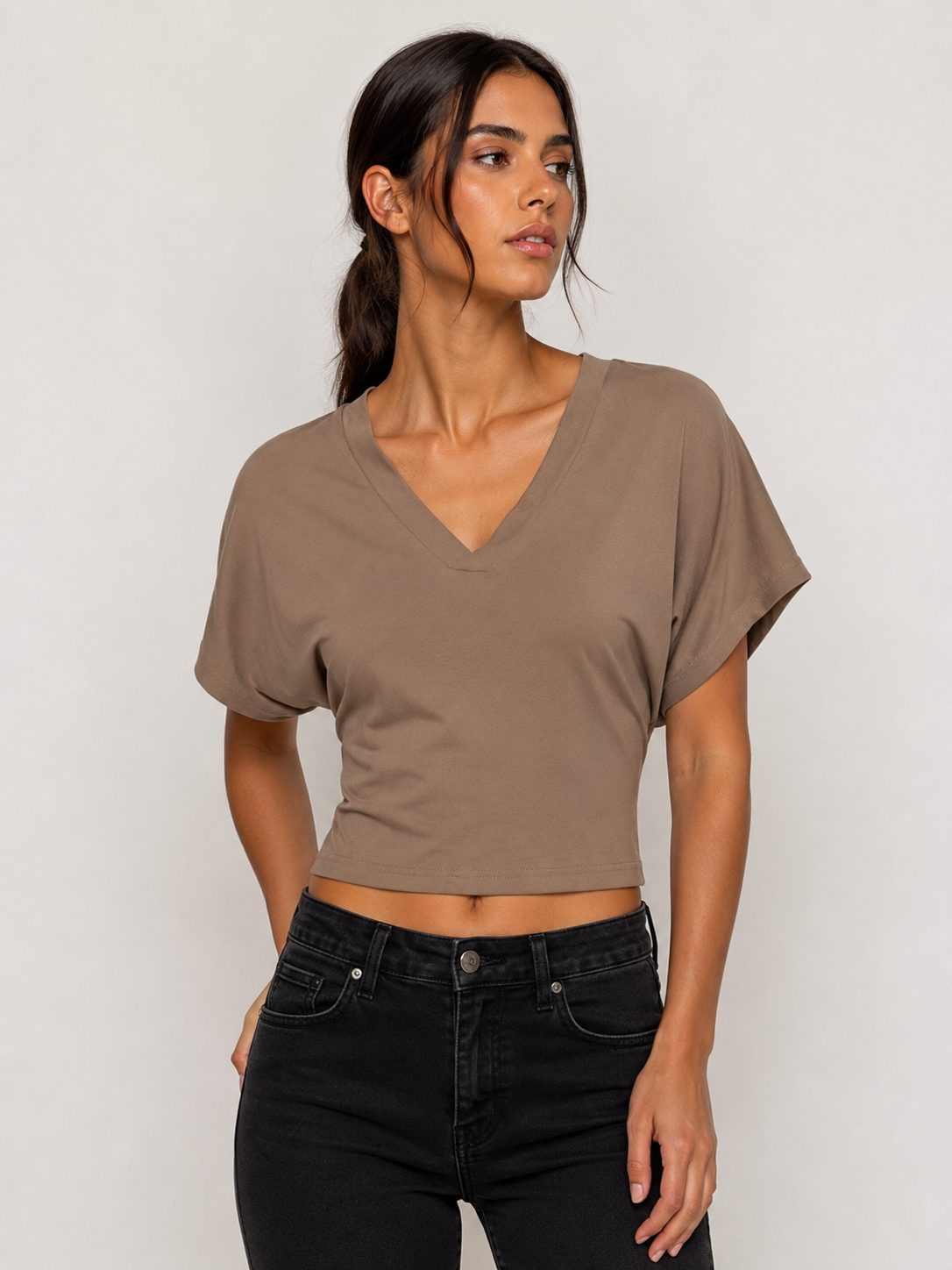 V-Neck Batwing Top