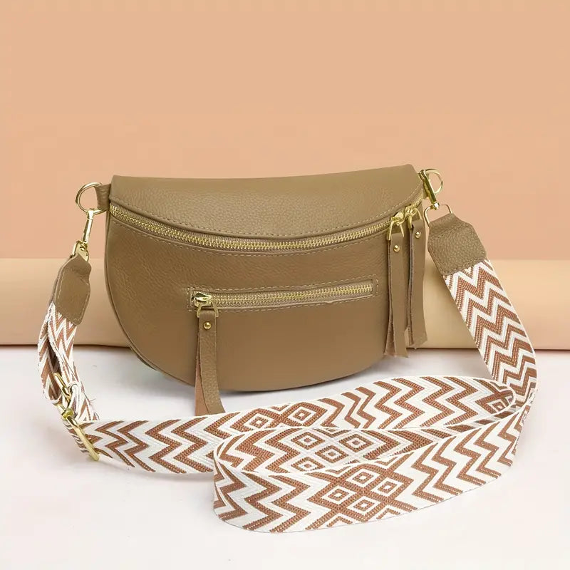 GENUINE LEATHER CROSS BODY BAG