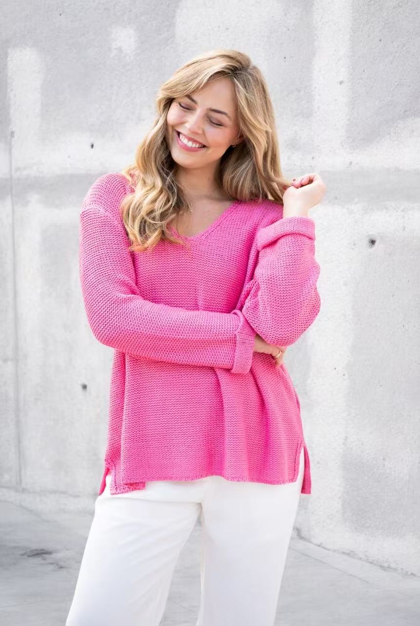 HANNAH LUX KNIT - RED AND PINK