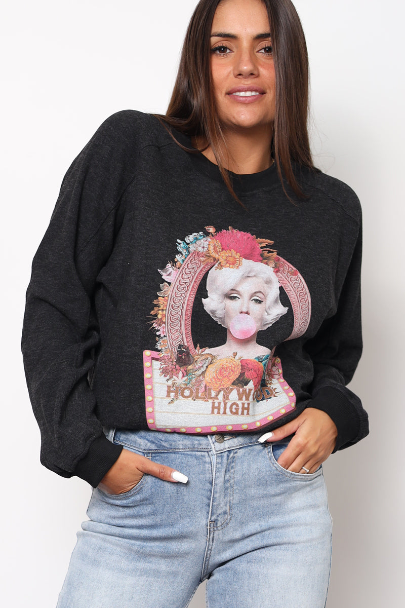 MONROE  BUBBLEGUM SWEATSHIRT