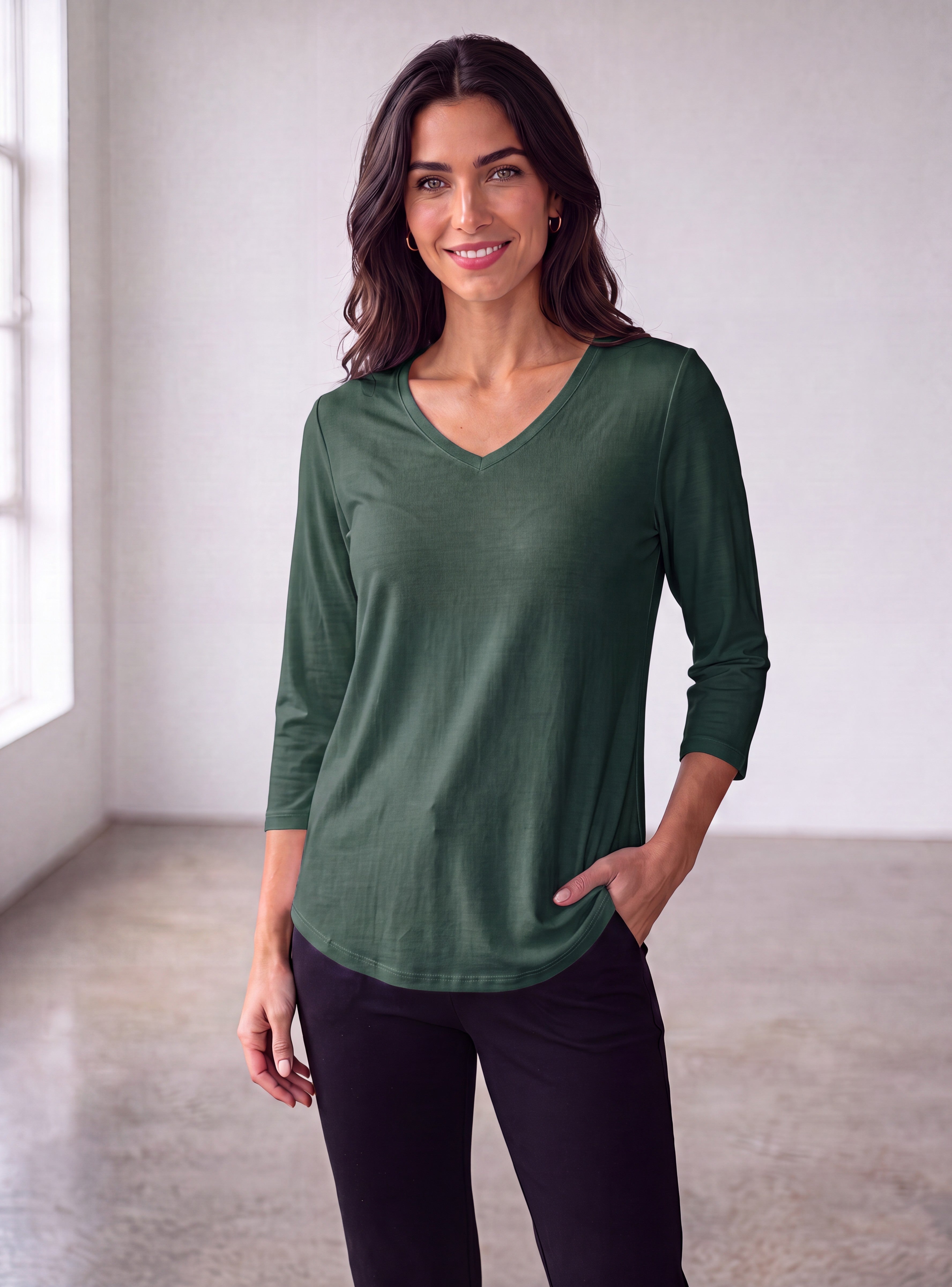 Bamboo V-Neck Top