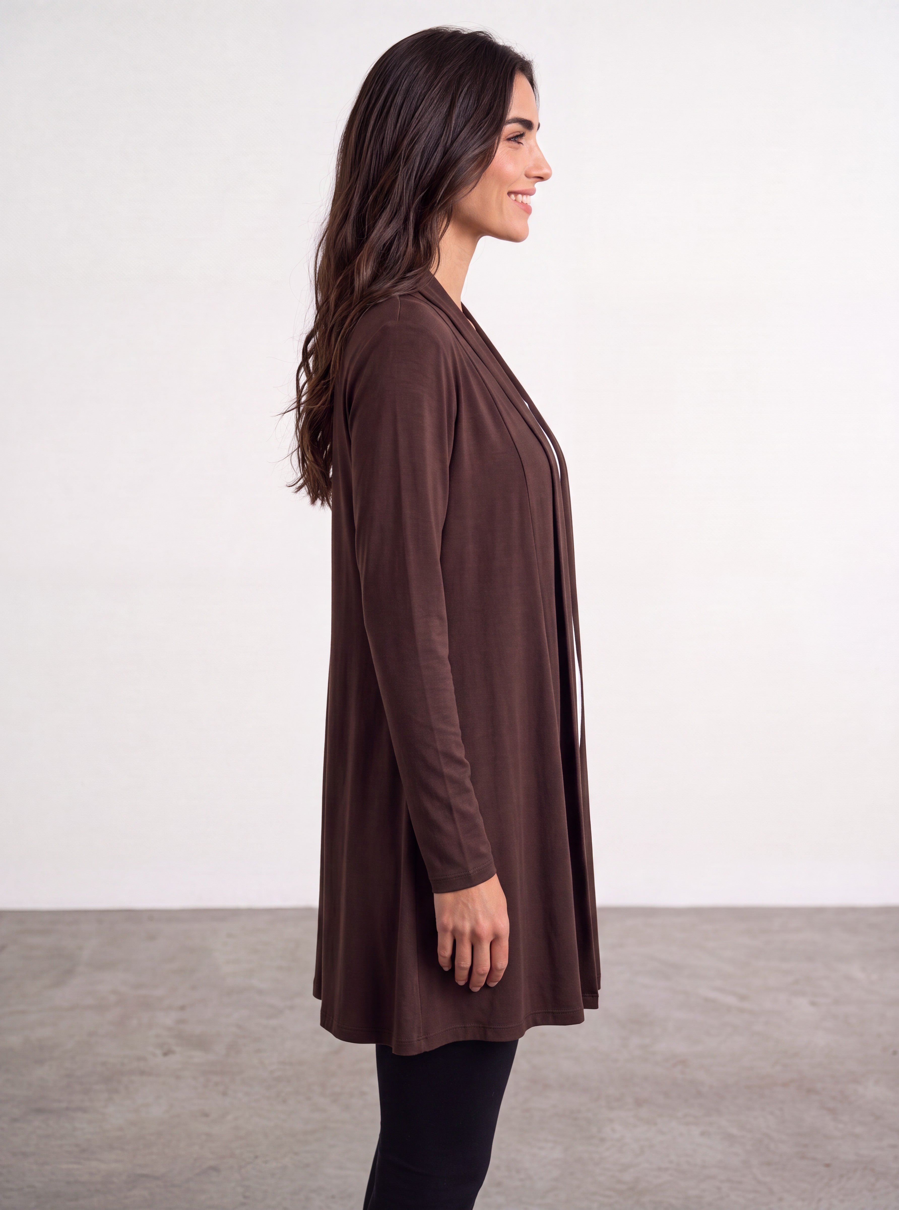 Bamboo Open Front Cardigan