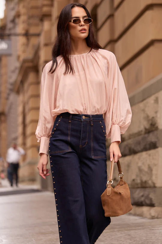 Evie Stud Detail Jean (Dark Wash)