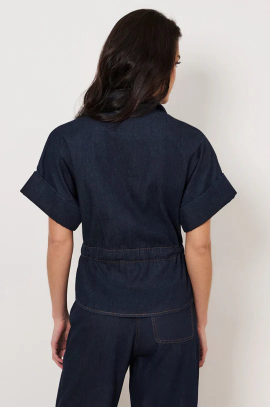 Theodore Safari Light Weight Denim Top (Denim)