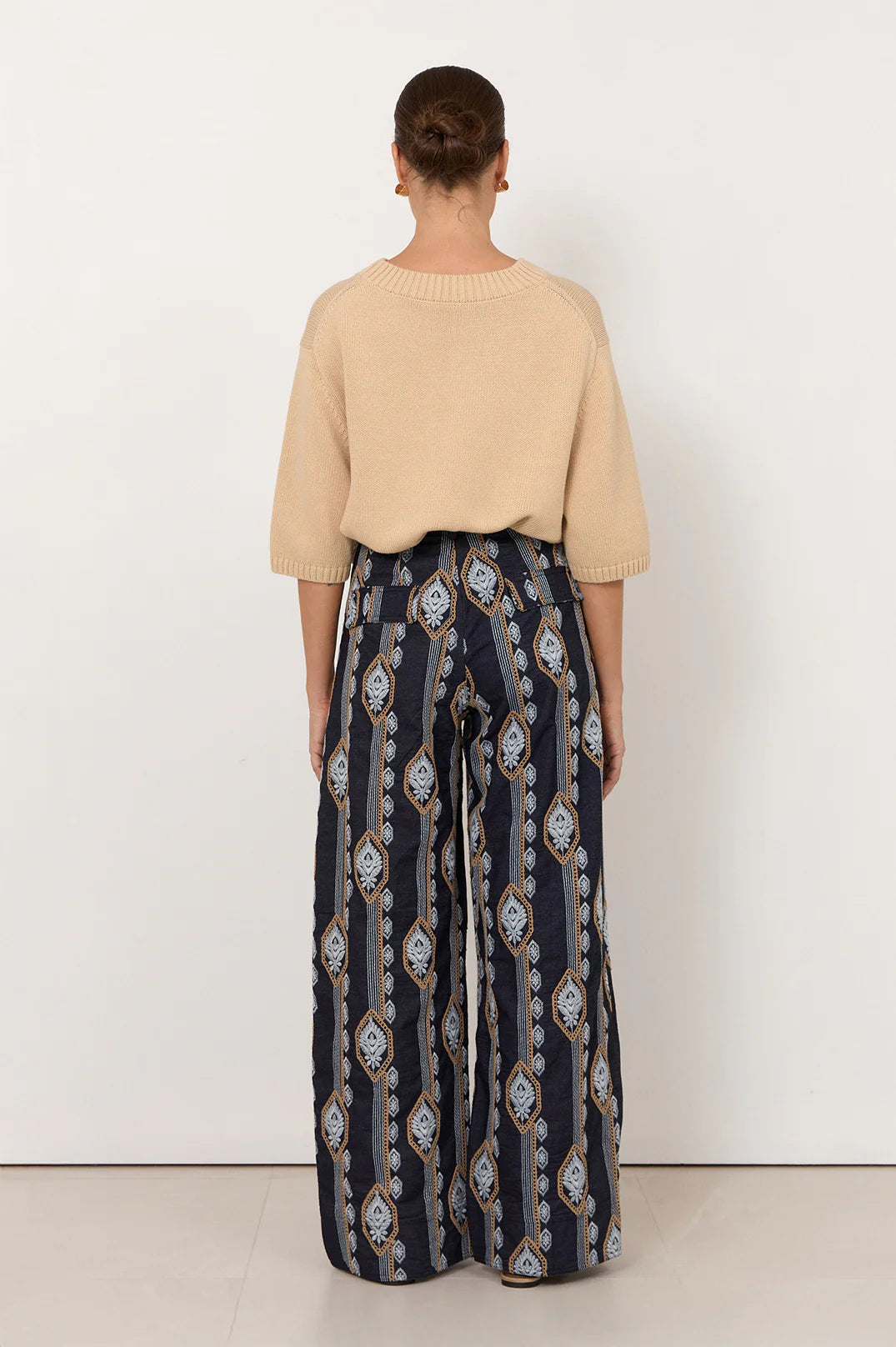 Avalon Lightweight Denim Embroidered Pant