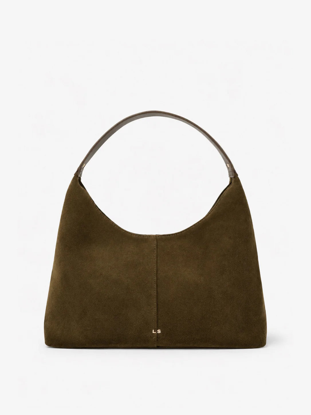 Remy Suede Shoulder Bag in Olive
