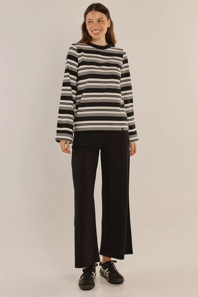 Wynn Wide Leg Ponte Pant - Black