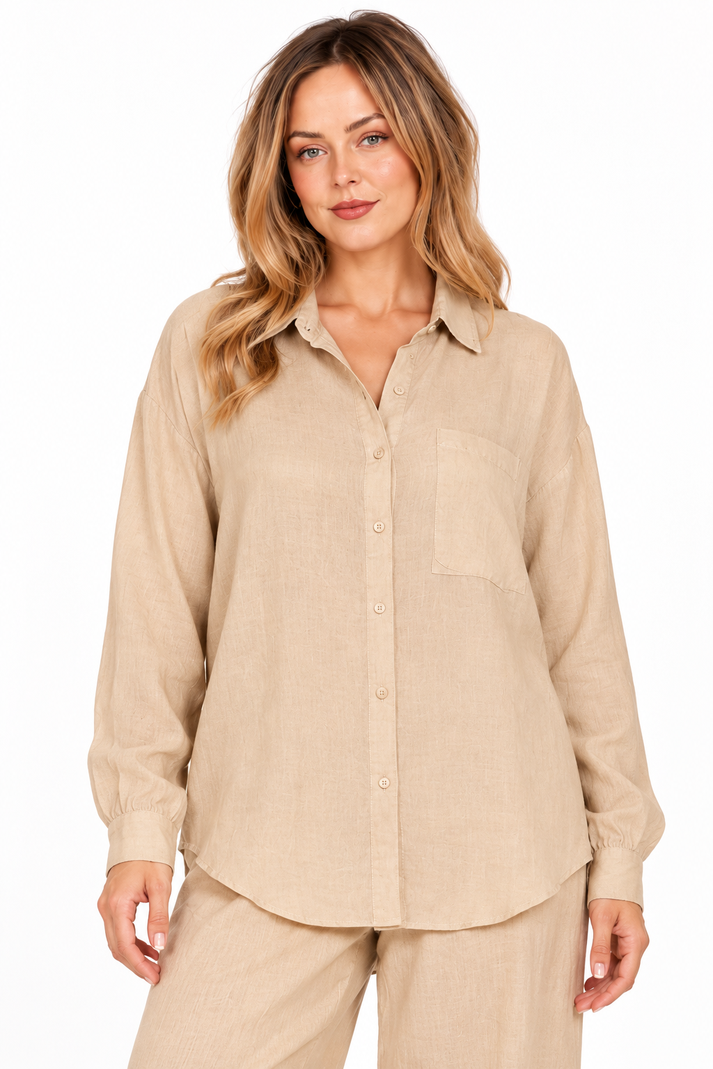 LS Linen Oversized Shirt