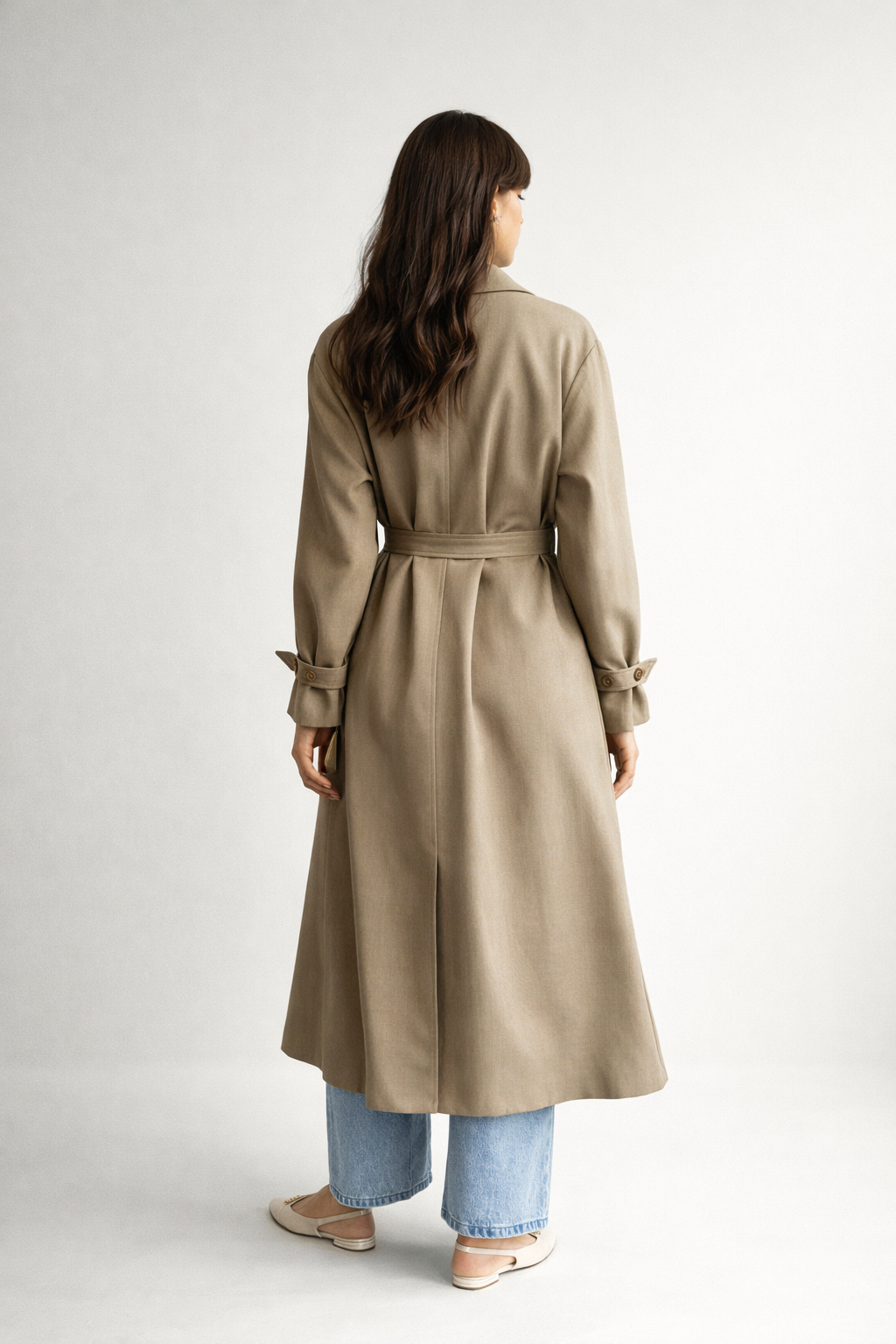 DRAPED LONG COAT