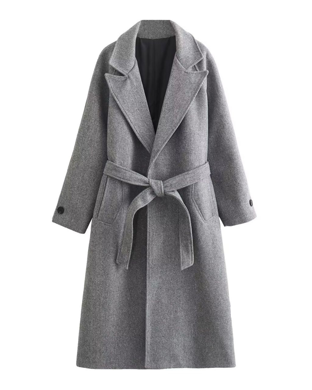 BELTED WOOL TRENCH